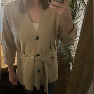 KERISMA Button Up Tie Cardigan